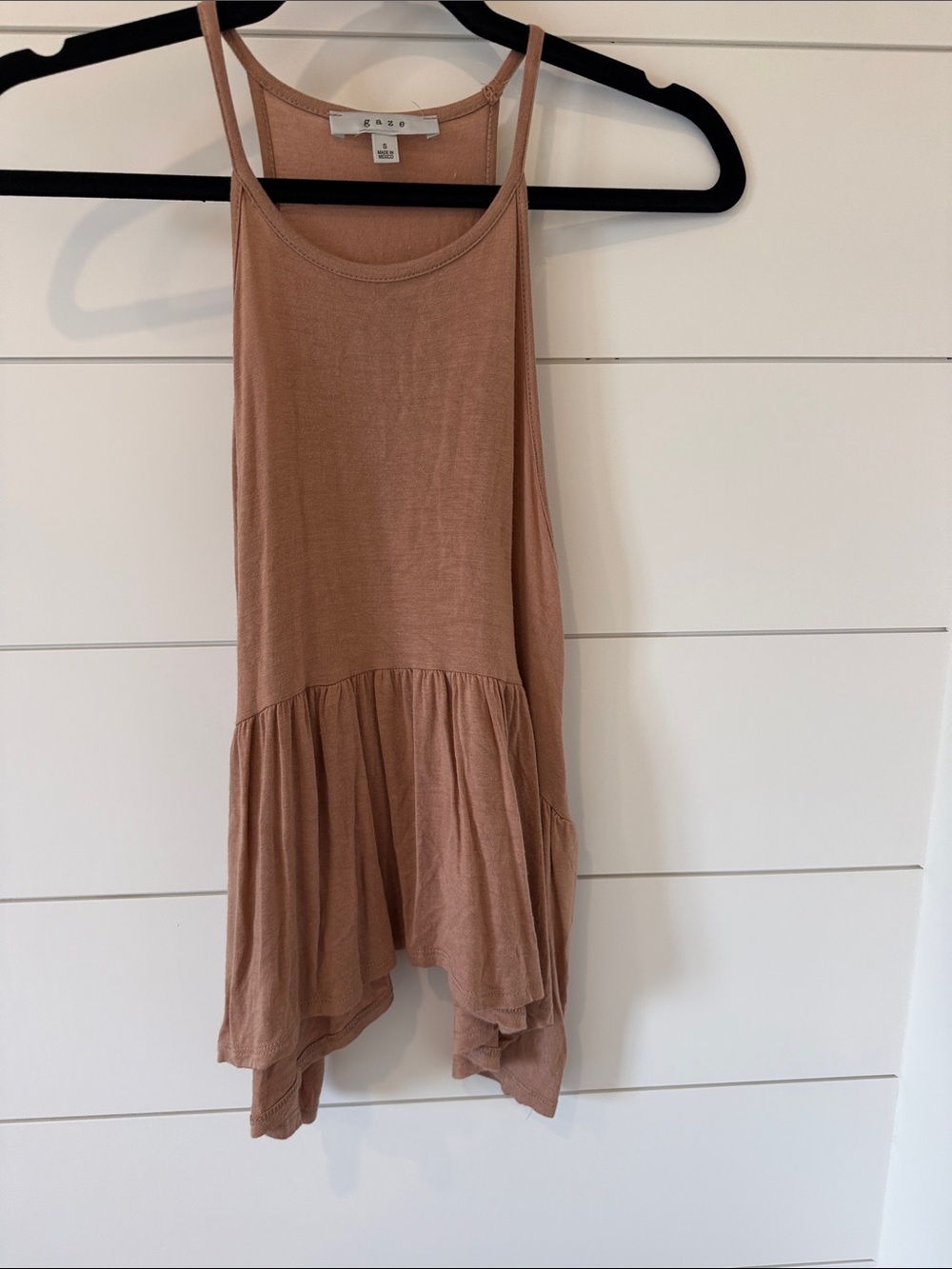 gaze Mauve-Tan Swing Tank Top Size S